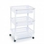 Comprar Verdulero Con Ruedas 3 Pisos Blanco  Plasticforte 35069 al Mejor Precio