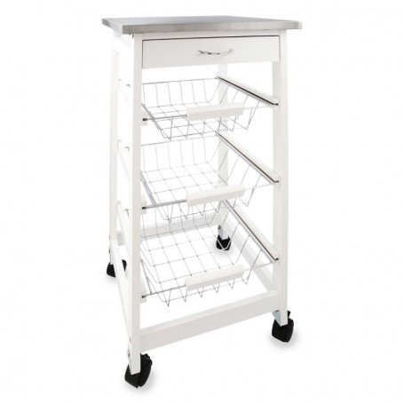 Comprar Verdulero Square 3 Cestas Inoxidable 37X37X77 Cm  Quid 1600 al Mejor Precio