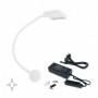 Comprar Aplique LED Kuma cuadrado brazo flexible sensor táctil 2 USB Luz blanca natural Plástico Blanco al Mejor Precio