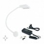 Comprar Aplique LED Kuma cuadrado brazo flexible sensor táctil 2 USB Luz blanca natural Plástico Blanco al Mejor Precio