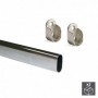 Comprar Barra de armario ovalada 30x15 mm 950 mm Acero Cromado 2 ud. al Mejor Precio
