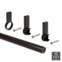 Comprar Barra de armario redonda D. 28 mm 1.400 mm Aluminio color moka 2 ud. al Mejor Precio