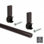 Comprar Barra de armario redonda D. 28 mm 950 mm Aluminio color moka 2 ud. al Mejor Precio