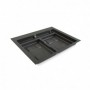 Comprar Base Recycle para contenedores de cajón cocina 2 huecos Plástico gris antracita Plástico al Mejor Precio