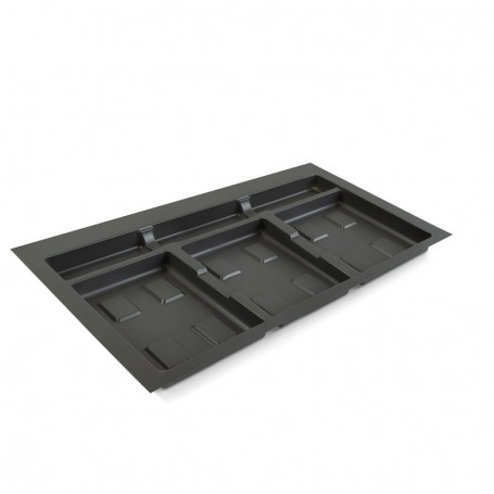 Comprar Base Recycle para contenedores de cajón cocina 3 huecos Plástico gris antracita Plástico 8197123 al Mejor Precio