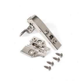 Comprar Bisagra de cazoleta X91 cierre suave brazo angular 90º suplemento para atornillar Atornillar Niquelado Acero 10 ud al Me