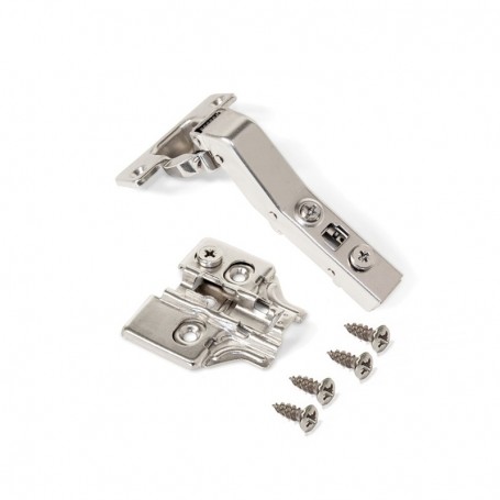 Comprar Bisagra de cazoleta D. 35 mm brazo angular 45º cierre suave con suplemento 10 ud. al Mejor Precio