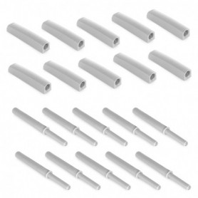 Comprar Cierre Push Lite de puerta para atornillar en el mueble con regulación 80 mm Amortiguador Plástico gris 10 unidades al M