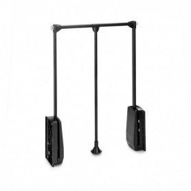 Comprar Colgador abatible para armario Hang 450 - 600 Pintado negro Acero y Plástico al Mejor Precio