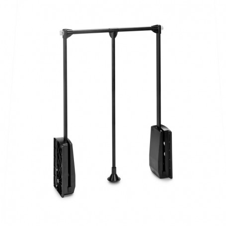Comprar Colgador abatible para armario Hang 450 - 600 Pintado negro Acero y Plástico al Mejor Precio