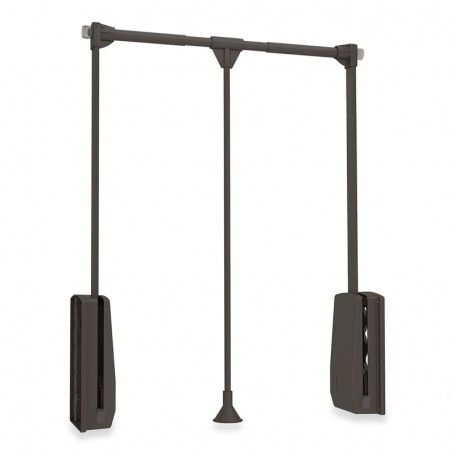 Comprar Colgador abatible para armario Hang 600 - 830 Pintado moka Acero y Plástico al Mejor Precio
