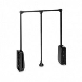 Comprar Colgador abatible para armario Hang 600 - 830 Pintado negro Acero y Plástico al Mejor Precio
