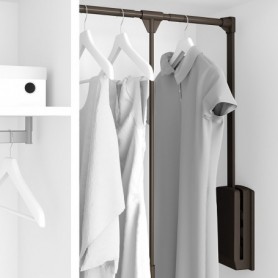 Comprar Colgador abatible para armario Hang 830 - 1150 Cromado Acero y Plástico al Mejor Precio