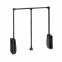 Comprar Colgador abatible para armario Hang 830 - 1150 Pintado negro Acero y Plástico al Mejor Precio