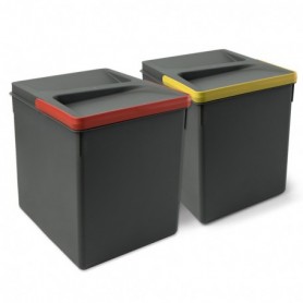Comprar Contenedores para cajón cocina Recycle Altura 266 2x15 Plástico gris antracita Plástico al Mejor Precio