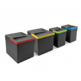 Comprar Contenedores para cajón de cocina Recycle Altura 216 2x12 + 2x6 Plástico gris antracita Plástico al Mejor Precio