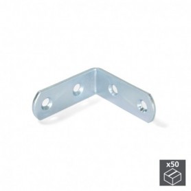 Comprar Escuadra de unión para muebles 42 x 42 mm 4 agujeros Acero Cincado 50 ud. al Mejor Precio