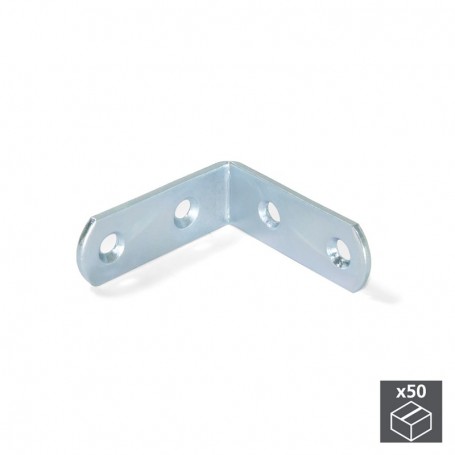 Comprar Escuadra de unión para muebles 42 x 42 mm 4 agujeros Acero Cincado 50 ud. al Mejor Precio