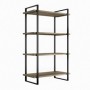 Comprar Estantería Lader con estructura y estantes 1150 Pintado negro Acero y Madera al Mejor Precio
