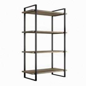 Comprar Estantería Lader con estructura y estantes 1150 Pintado negro Acero y Madera al Mejor Precio