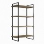 Comprar Estantería Lader con estructura y estantes 1150 Pintado negro Acero y Madera al Mejor Precio