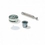 Comprar Excéntrica + perno y tuerca M8 D. 35 mm tablero 20 mm Zamak y Acero Blanco 10 ud. al Mejor Precio