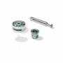 Comprar Excéntrica + perno y tuerca M8 D. 35 mm tablero 20 mm Zamak y Acero Blanco 10 ud. al Mejor Precio