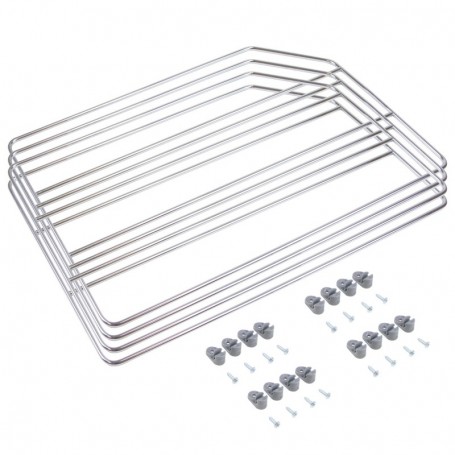 Comprar Juego de 4 separadores para armarios y estanterías. Cromado Acero al Mejor Precio