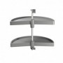 Comprar Juego de bandejas giratorias Shelvo 1/2 luna 800 Plástico gris Plástico y Aluminio al Mejor Precio