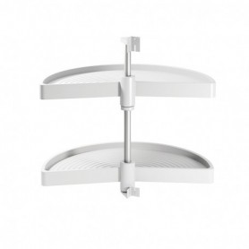 Comprar Juego de bandejas giratorias Shelvo 1/2 luna 900 Plástico blanco Plástico y Aluminio al Mejor Precio