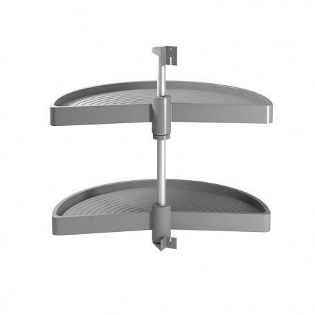 Comprar Juego de bandejas giratorias Shelvo 1/2 luna 900 Plástico gris Plástico y Aluminio al Mejor Precio