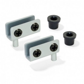 Comprar Juego de bisagras interiores para puerta de cristal 4-6 mm espesor Acero Gris metalizado al Mejor Precio