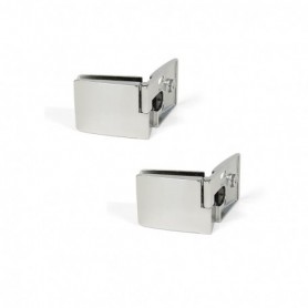 Comprar Juego de bisagras para puerta de cristal central 4-5 mm espesor Zamak Cromado brillo al Mejor Precio