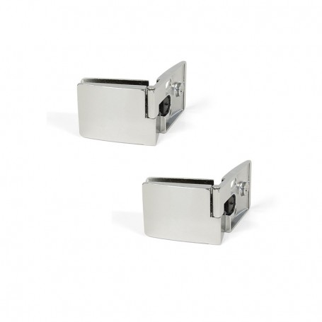 Comprar Juego de bisagras para puerta de cristal central 4-5 mm espesor Zamak Cromado brillo al Mejor Precio