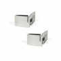 Comprar Juego de bisagras para puerta de cristal central 4-5 mm espesor Zamak Cromado brillo al Mejor Precio