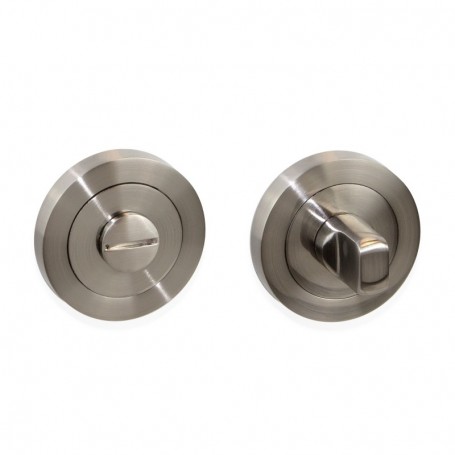 Comprar Juego de condena con roseta redonda para puertas de interior diámetro 50 mm zamak níquel satinado 5 un al Mejor Precio
