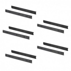 Comprar Juego de guías para cajones de bolas 45x 250 mm extracción total Negro 5 ud. al Mejor Precio