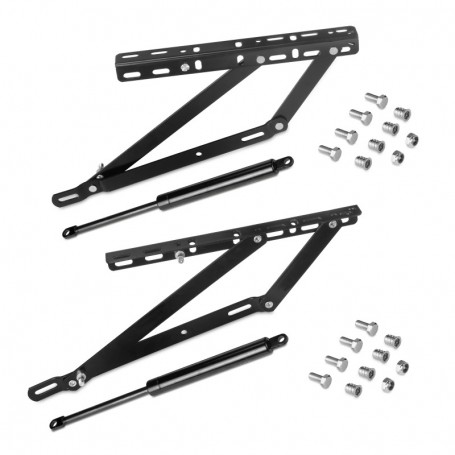 Comprar Juego de mecanismos elevables para cama canapé lateral Pintado negro Acero al Mejor Precio