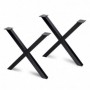 Comprar Juego de patas Cross para mesa 695 Pintado negro Acero al Mejor Precio