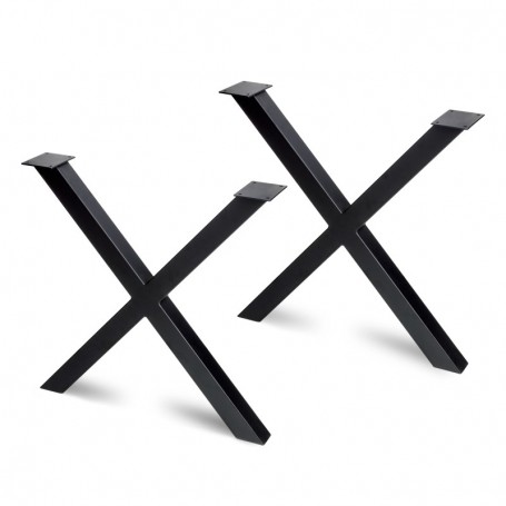 Comprar Juego de patas Cross para mesa 695 Pintado negro Acero al Mejor Precio