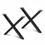 Comprar Juego de patas Cross para mesa 695 Pintado negro Acero al Mejor Precio