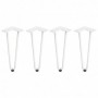 Comprar Juego de patas Hairpin de 2 varillas para mesa 400 Pintado blanco Acero al Mejor Precio