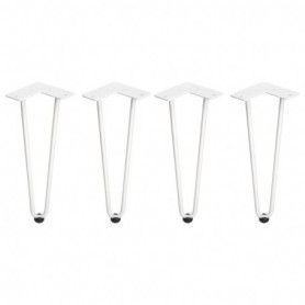 Comprar Juego de patas Hairpin de 2 varillas para mesa 400 Pintado blanco Acero al Mejor Precio