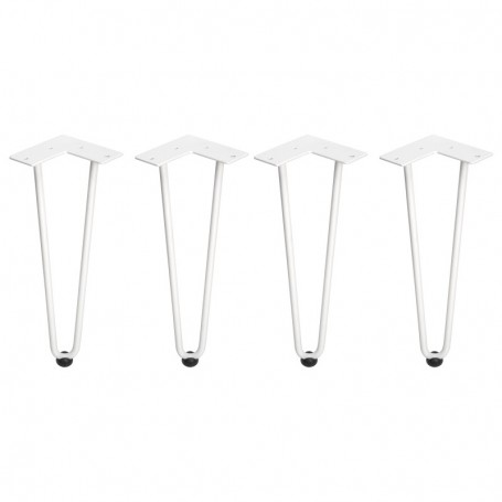 Comprar Juego de patas Hairpin de 2 varillas para mesa 400 Pintado blanco Acero al Mejor Precio