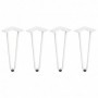 Comprar Juego de patas Hairpin de 2 varillas para mesa 400 Pintado blanco Acero al Mejor Precio
