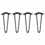 Comprar Juego de patas Hairpin de 2 varillas para mesa 400 Pintado negro Acero al Mejor Precio