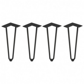 Comprar Juego de patas Hairpin de 2 varillas para mesa 400 Pintado negro Acero al Mejor Precio