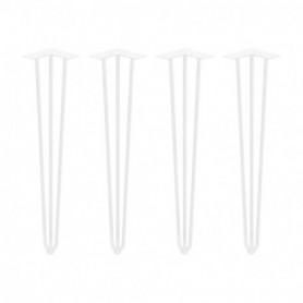 Comprar Juego de patas Hairpin de 3 varillas para mesa 710 Pintado blanco Acero al Mejor Precio