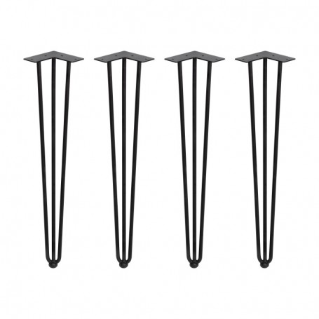 Comprar Juego de patas Hairpin de 3 varillas para mesa 710 Pintado negro Acero al Mejor Precio