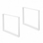 Comprar Juego de patas rectangulares Square para mesa 600 Pintado blanco Acero 2040112 al Mejor Precio